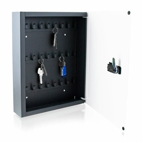 Szafka na klucze key-box zamykany na szyfr Kasetka z haczykami 24 szt