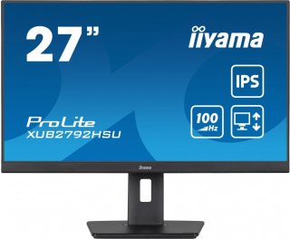 Monitor ProLite XUB2792HSU-B6 27 cali IPS HDMI DP 100Hz SLIM 4xUSB3.2 PIVOT  HAS(150mm) 2x2W