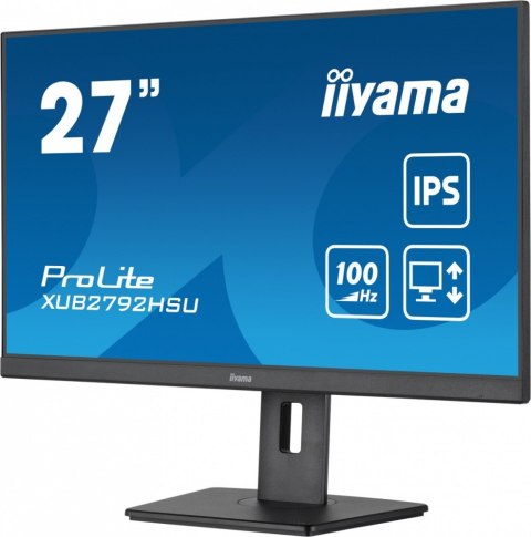 Monitor ProLite XUB2792HSU-B6 27 cali IPS HDMI DP 100Hz SLIM 4xUSB3.2 PIVOT  HAS(150mm) 2x2W