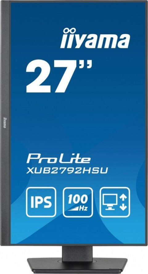 Monitor ProLite XUB2792HSU-B6 27 cali IPS HDMI DP 100Hz SLIM 4xUSB3.2 PIVOT  HAS(150mm) 2x2W