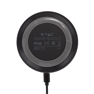 Ładowarka Indukcyjna Bezprzewodowa 5A 10W Czarna Okrągła V-TAC VT-1210