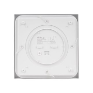 Plafon V-TAC 18W LED Kwadrat IP44 23x23cm Biały VT-8618W-SQ 3000K 1800lm