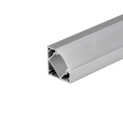 Profil Aluminiowy V-TAC 2mb Anodowany, Klosz Mleczny, Kątowy VT-8114