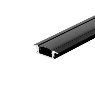 Profil Aluminiowy V-TAC 2mb Czarny, Klosz Czarny, Wpuszczany VT-8106