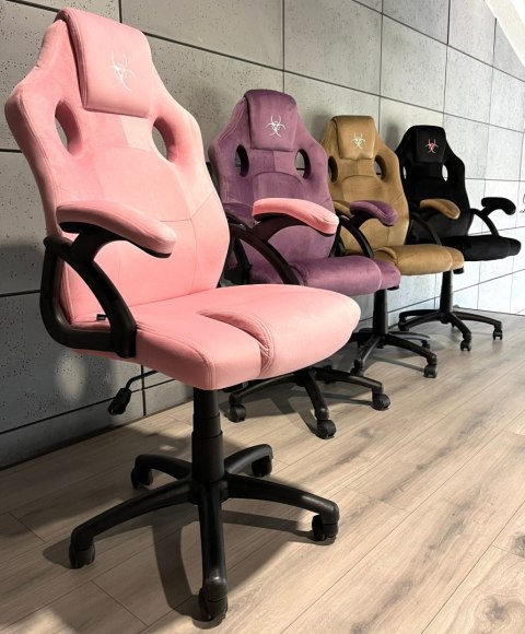 Fotel obrotowy do biurka CARRERA M ALCANTARA CARO PINK