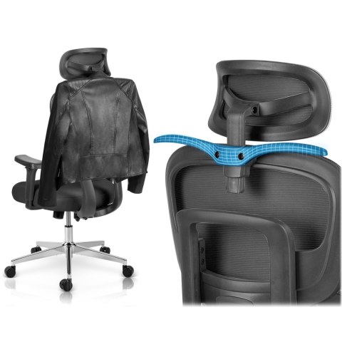 Fotel biurowy z mikrosiatką Sofotel Talin - czarny