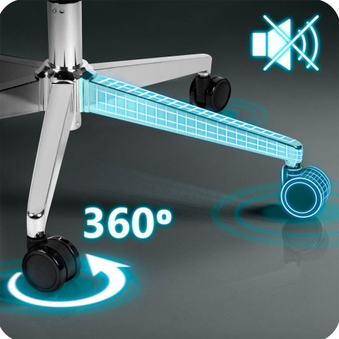 Fotel biurowy z mikrosiatką Sofotel Talin - szary