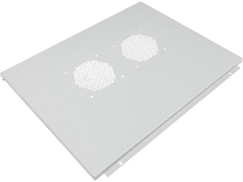 Szafa wisząca 19" 12U 600x600, niedzielona, drzwi szklane jednoskrzydłowe, tył osłona pełna, osłony boczne ruchome perforowane, 