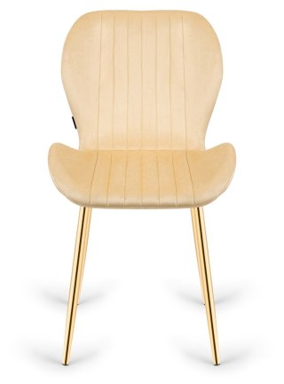 Krzesło tapicerowane MONTI VELVET BEIGE GOLD
