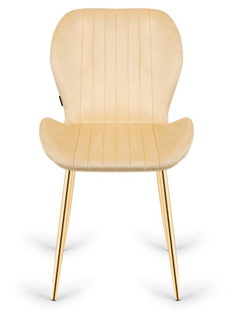 Krzesło tapicerowane MONTI VELVET BEIGE GOLD