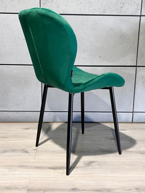 Krzesło tapicerowane MONTI VELVET GREEN