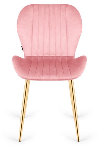 Krzesło tapicerowane MONTI VELVET PINK GOLD