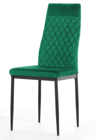 Krzesło tapicerowane zestaw 4x VALVA CARO VELVET GREEN
