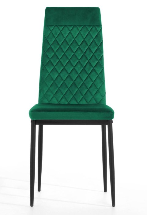 Krzesło tapicerowane zestaw 4x VALVA CARO VELVET GREEN