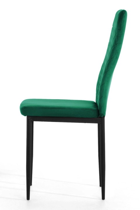 Krzesło tapicerowane zestaw 4x VALVA CARO VELVET GREEN