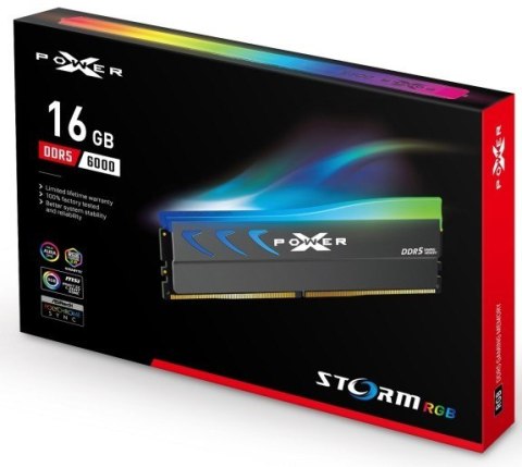 Pamięć DDR5 XPOWER Storm RGB 16GB/6000 1*16GB CL36 szara