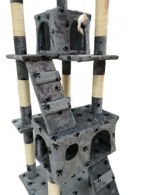 Drapak dla kota 170cm Grafitowy wygodne legowisko dla kotów