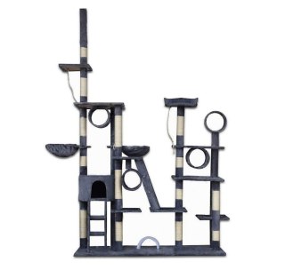 Ciemno-szary Drapak dla kota drzewko sizalowe wieża 250 cm wysoki XXL