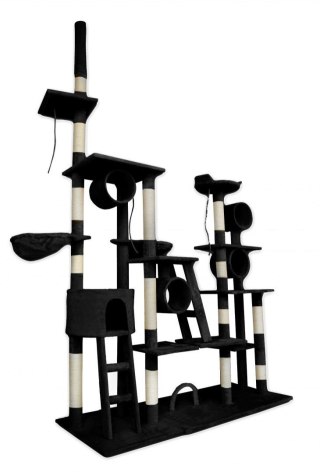 Czarny drapak dla kota Drzewko plac zabaw do spania i drapania dla kotów XXL