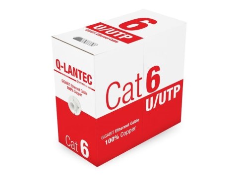 Kabel teleinformatyczny U UTP kat 6 PVC 100% Miedź 305m   10 lat gwarancji