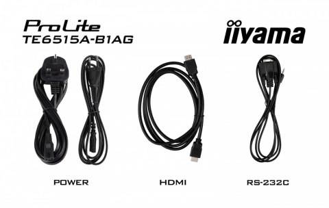 Monitor 65 cali TE6515A-B1AG IPS 4K 40pkt 550cd DeepContrast-IR+  HDMI x2 DP USB-C  2 x 20W  OPS Slot x1  5xUSB  2xRJ45 8-Arr