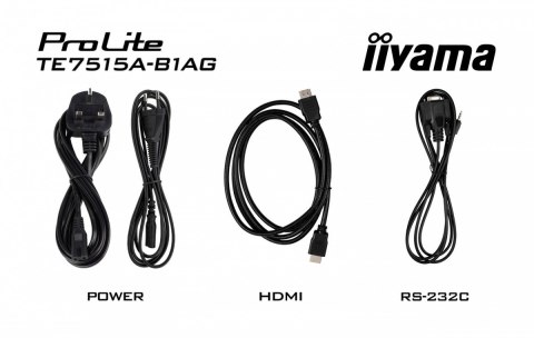 Monitor 75 cali TE7515A-B1AG IPS 4K 40pkt 550cd DeepContrast-IR   HDMI x2 DP USB-C  2 x 20W  OPS Slot x1  5xUSB  2xRJ45 8-Arr