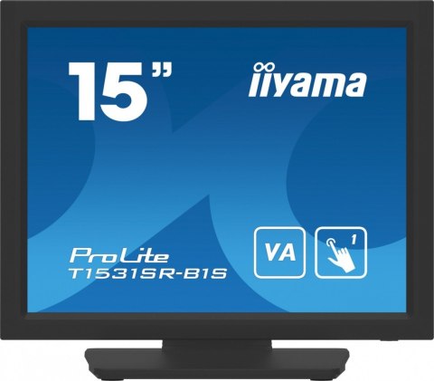 Monitor 15 cali T1531SR-B1S VA,RESISTIVE,HDMI,DP,VGA,IP54,2x1W