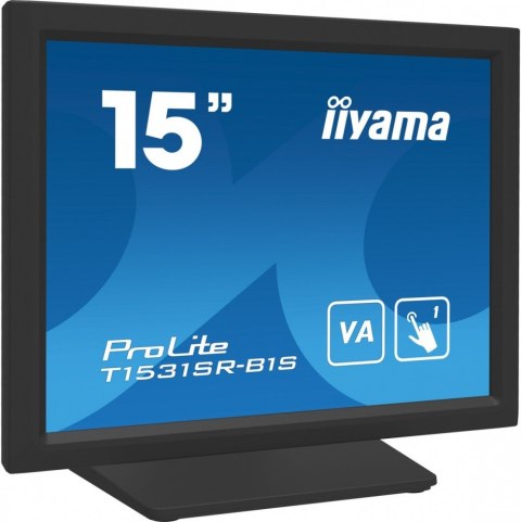 Monitor 15 cali T1531SR-B1S VA,RESISTIVE,HDMI,DP,VGA,IP54,2x1W