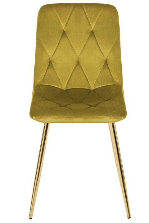 Krzesło tapicerowane BORGO VELVET OLIVE GOLD