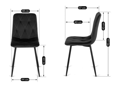 Krzesło tapicerowane BORGO VELVET OLIVE SILVER