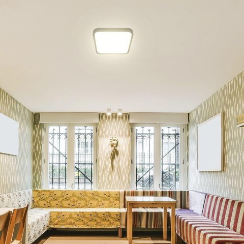 Plafon V-TAC 18W LED SAMSUNG CHIP Kwadrat 30x30cm Natynkowy Pilot Czujnik Ruchu IP44 Czarny VT-8618S 4000K 1830lm 5 Lat Gwarancj