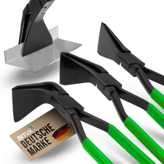 Kleszcze dekarskie Blacharskie szczypce/cęgi do gięcia blachy 3szt. Zielone Bituxx