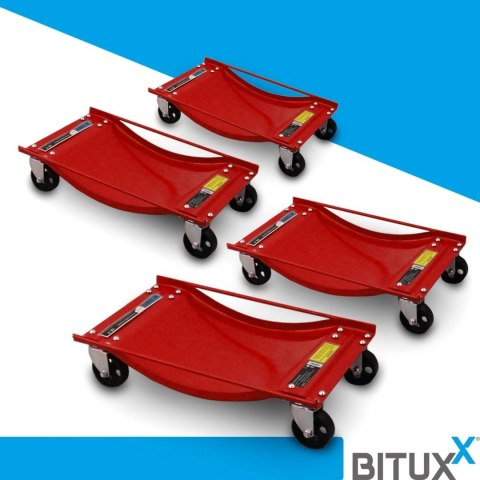 Wózki Manewrowe Wózek 4szt komplet warsztatowy jezdne do samochodu BITUXX