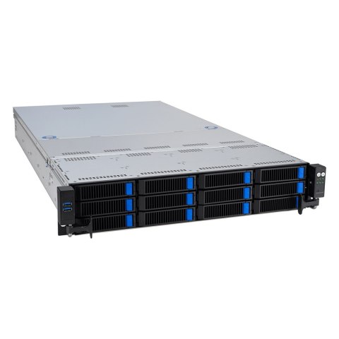 Platforma Asus Rack (2U) RS521A-E12-RS12U AMD Epyc 9005/9004 (12x NVMe/SATA HS, 2xM.2, 2x1Gbe, IPMI, 1+1 1600W)