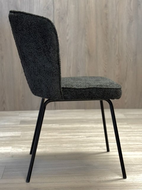 Krzesło tapicerowane TEDDY BLACK