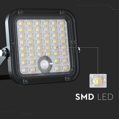 Projektor LED Solarny V-TAC 10W Pilot, AUTO, Timer, Czujnik Ruchu, IP65, CCT VT-411CCT 4000K+6000K 1500lm