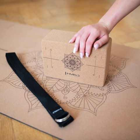 ZESTAW DO JOGI HMS CORK MATA TPE YM11 + KOSTKA KJ02 + PASEK SJ02