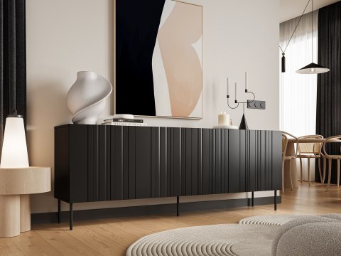 Komoda ISLA 200x40x75 czarny mat