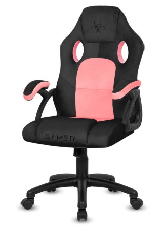 Fotel obrotowy do biurka CARRERA M ALCANTARA BLACK + PINK