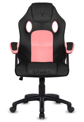 Fotel obrotowy do biurka CARRERA M ALCANTARA BLACK + PINK