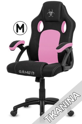 Fotel obrotowy do biurka CARRERA M PINK FABRIC