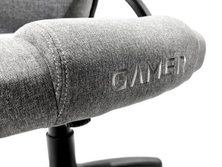 Fotel obrotowy do biurka CARRERA M STONE GREY + PINK FABRIC