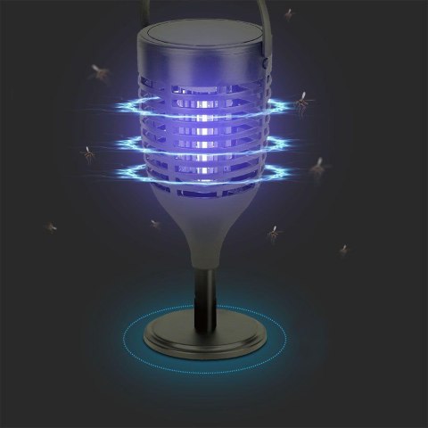 Lampa Hybrydowa Solarna Owadobójcza V-TAC 3w1 1000V Ładowanie USB-C VT-3215