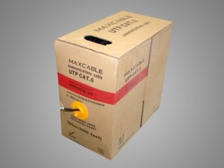 Przewód UTP6 drut Cu UV czarny 305m MAXCABLE