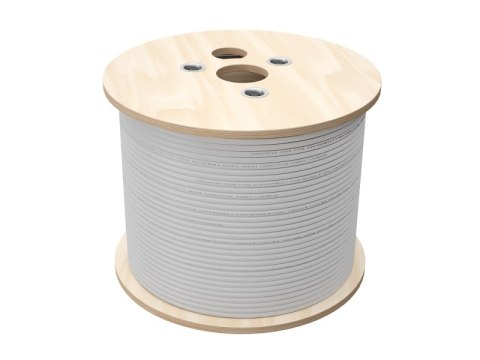 Kabel U/UTP kat.6A, sieciowy, skrętka, LSOH, Dca 4x2x23 AWG, 10Gb/s, gwarancja 10 lat, szary, 500m - Q-LANTEC