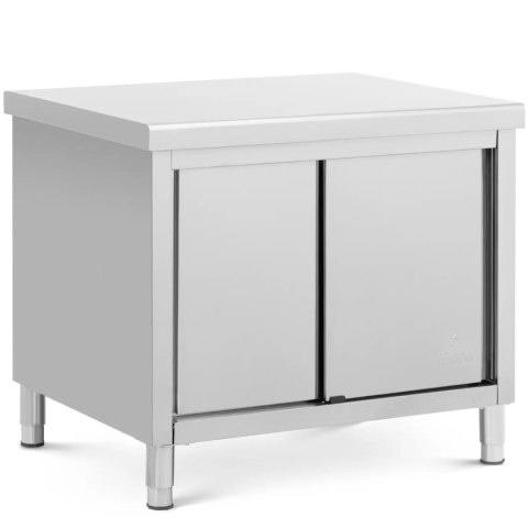 Stół blat roboczy centralny z szafką drzwi suwane STAL 100 x 80 cm