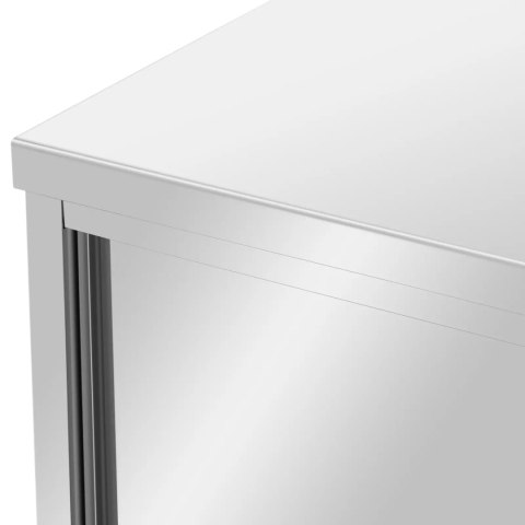 Stół blat roboczy centralny z szafką drzwi suwane STAL 100 x 80 cm