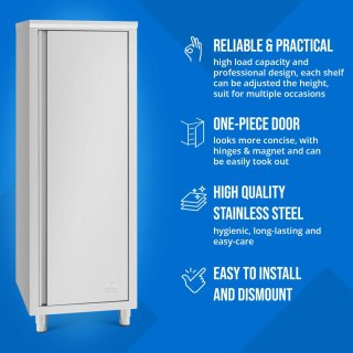 Szafa gastronomiczna na naczynia 3 półki STAL 60 x 60 x 180 cm