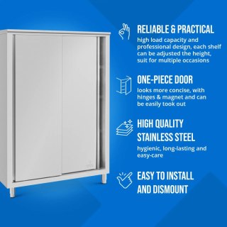 Szafa gastronomiczna z drzwiami suwanymi STAL 120 x 70 x 180 cm