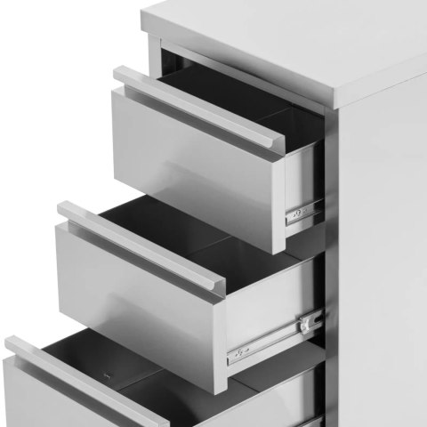 Szafka gastronomiczna przyścienna z rantem 3 szuflady STAL 50 x 60 cm